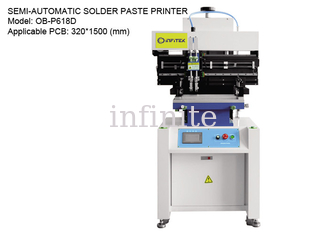 Impressora de pasta de solda de trilho deslizante semiautomática para PCB de 320*1500 mm