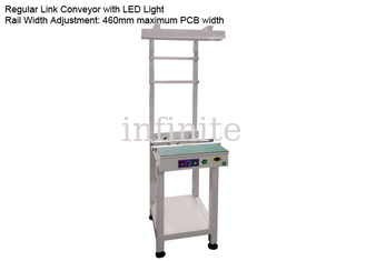 Transportador de link PCB normal de 2 m 2,5 m ajustável com luz LED