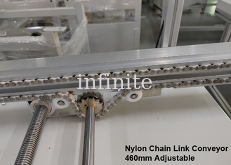 Transportador ajustável de elo de corrente de nylon 1m 2m comprimento 460mm PCB
