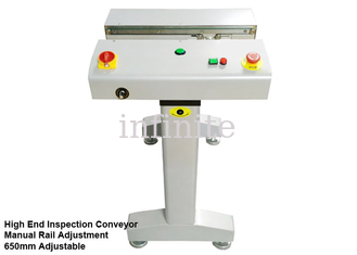 Transportador de link PCB de 650 mm 20 M/min 0,5 m a 0,6 M com ajuste manual da largura do trilho