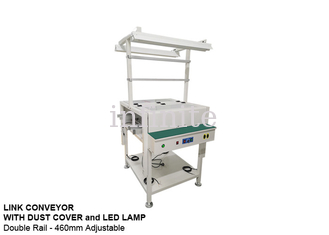 Equipamento de manuseio de PCB de transportador SMT de 460 mm com comprimento de 0,5 m com luz LED