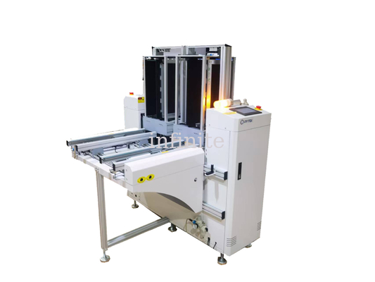 Carregador de linha SMT de trilho duplo tamanho M, equipamento de manuseio de PCB de 50*80 mm