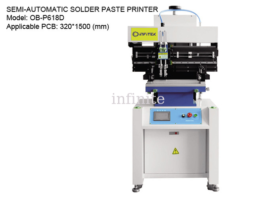 Impressora de pasta de solda de trilho deslizante semiautomática para PCB de 320*1500 mm