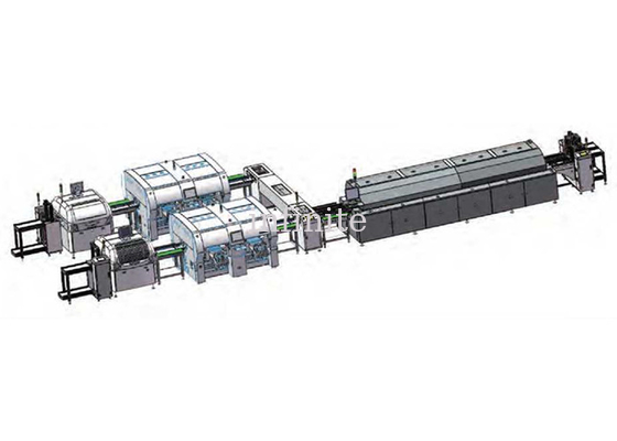 Linha de montagem SMT de entrada de dois fios Esquema de fiação de translação de forno de refluxo de trilha dupla