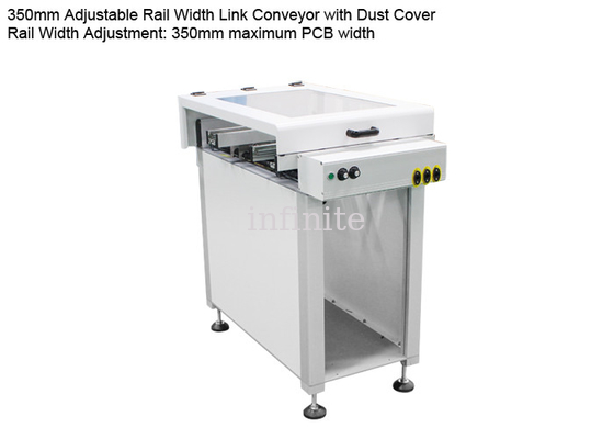 Transportador SMT de 1,2 m e 1,5 m de comprimento Equipamento de colocação SMT de 350 mm com proteção contra poeira