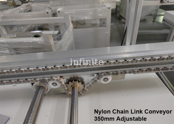 Transportador de rolos de metal SMT 4000 mm Corrente de náilon PCB Link Transportador